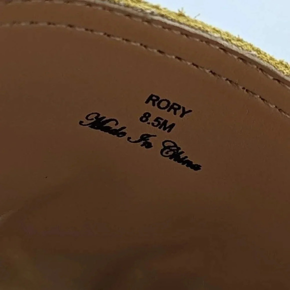 New NYDJ Womens Rory Honey Gold Nubuck Peep-Toe Platform Wedge Sandals Size 8.5 - Picture 11 of 11